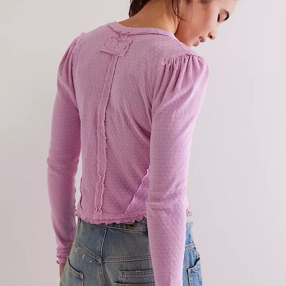 NWOT Free People Winnie cardigan Sweet Lilac size- MEDIUM - Picture 4 of 4